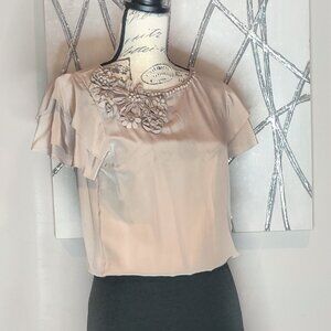 Trina Turk Blouse Dress w/ attached Grey skirt